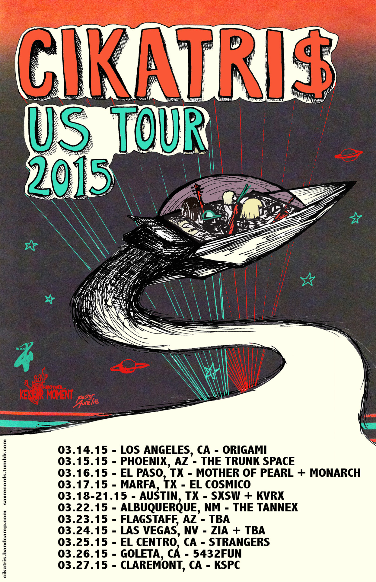 CIKATRI$ USA tour 2015 poster